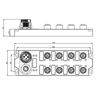 LKHA-16UP-M12G-AP4 ELCO IO-LINK SENSOR HUB, CLASS-A, M12 A-CODE 4PIN IO-LINK CONN. AND 7/8" 4PIN AUXILIARY POWER SUPPLY, 8XM12 5PIN, 16 DI/DO, PNP, METAL, IP67